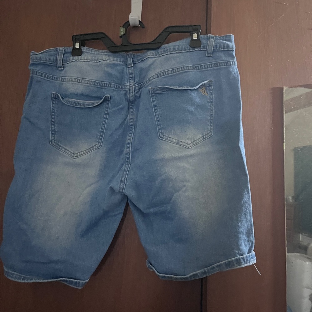 VIP Ripped Blue Jean Shorts - Picture 2 of 3